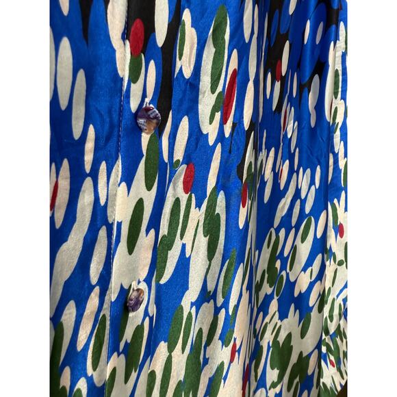 Talbot Runhof Long Sleeve Silk Maxi Shirt Dress Sz. 12 - Picture 3 of 9